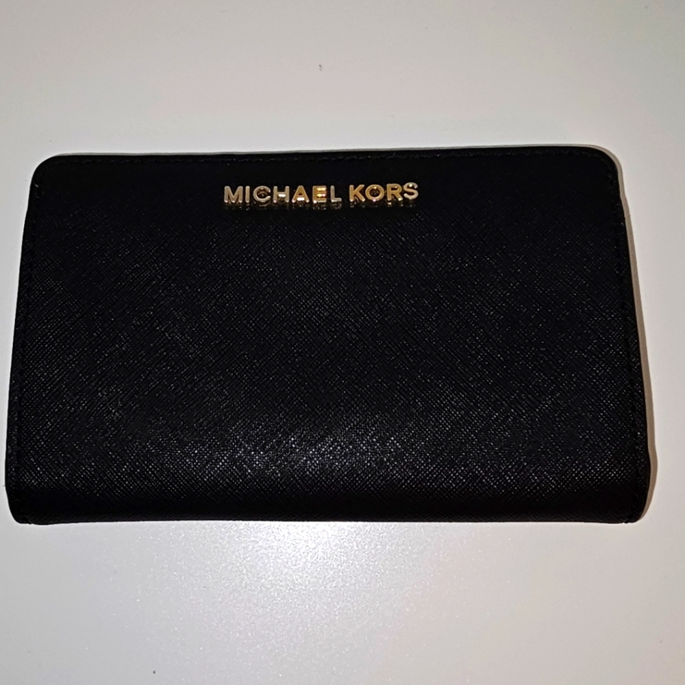 Michael Kors Black Saffiano Leather Wallet